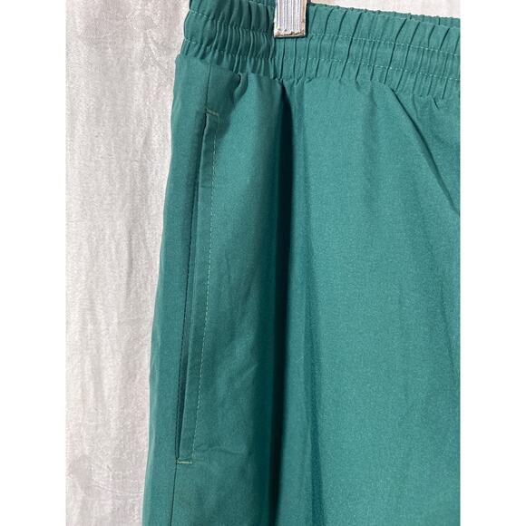 Staff Wilson Track Pants Large Green Nylon Gore Tex Pull On Ankle Zip Drawstring - Picture 3 of 11